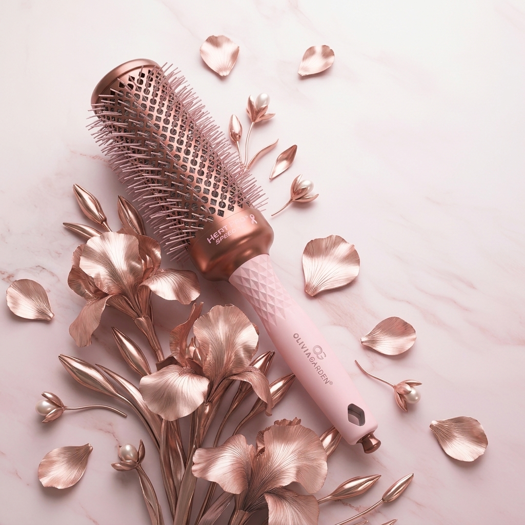 Olivia Garden商品 53 Pink rose gold hair brush 202607151658